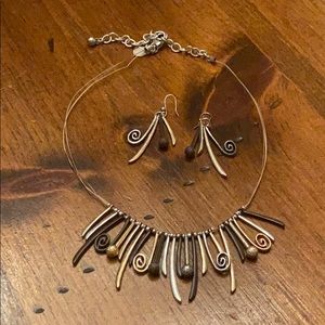 Chico’s Multi-Metal Necklace & Earrings